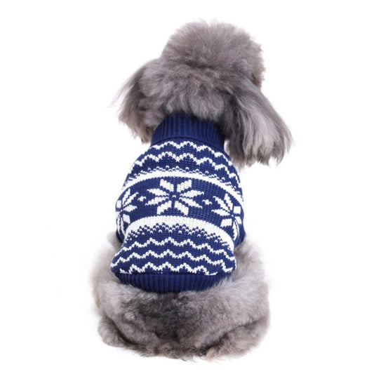 Pull Tricot Flocon pour Chien