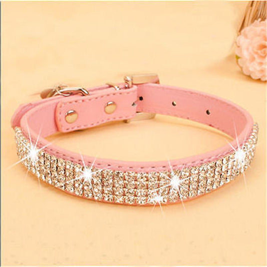 Colliers en cuir avec diamants Pour Chiens